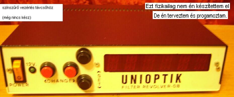 Színszűrő vezérlés távcsövekhez